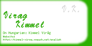 virag kimmel business card